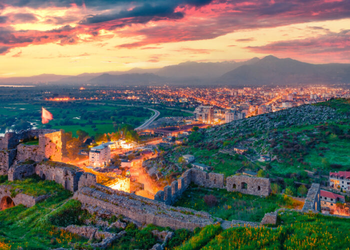Shkoder, Rozafa kasteel, Albanië rondreis